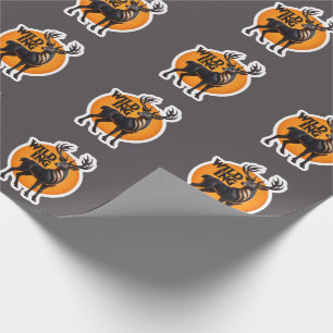 Papel De Presente Ilustração Gráfica do Emblema do Sol com Cervo Vea