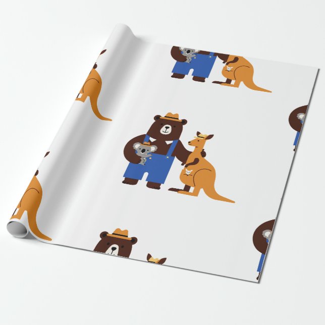 Papel De Presente Ilustração infantil (Desenrolado)