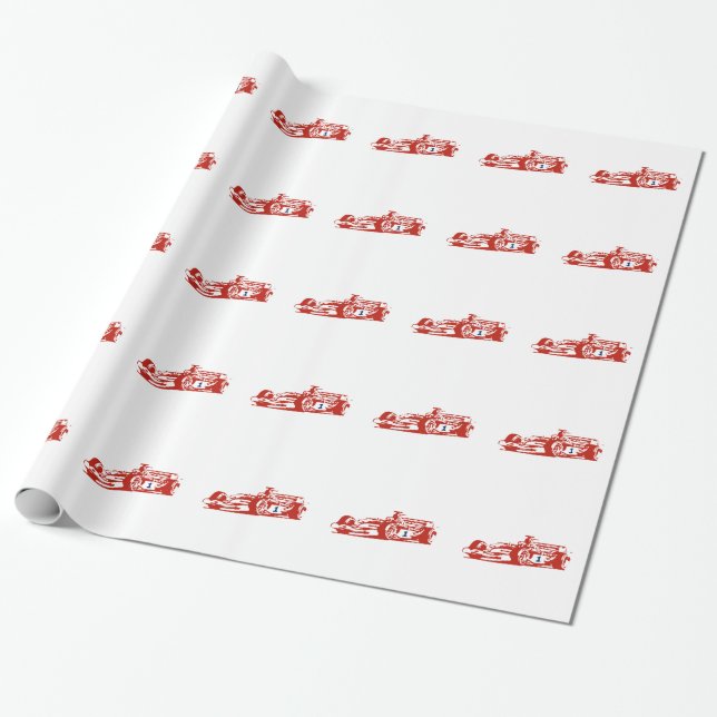 Papel De Presente Ilustração Legal de Corrida Automática (Desenrolado)
