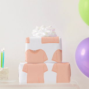 Papel De Presente Ilustração Minimalista de Peach Tee