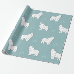Papel De Presente ilustração perfeita do cão Pirenéus do Excelen