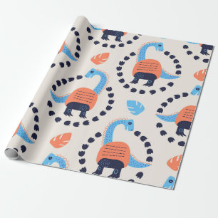 Papel De Presente Ilustração visual de padrão sem costura com um di