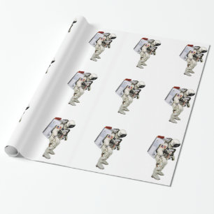 Papel De Presente Imagem astronauta para Papel-ondulação brilhante