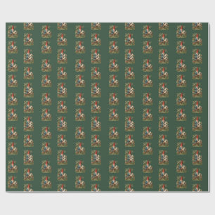 Papel De Presente Imagem de Cicatriz Vintage - GNOMOS DE JARDIM 20