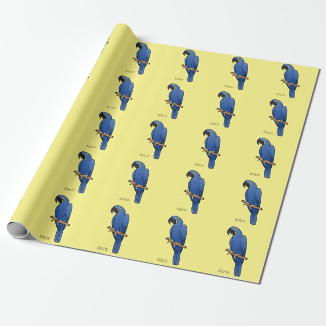 Papel De Presente Imagem de desenho animado de ave de arara-arara Hy (Desenrolado)