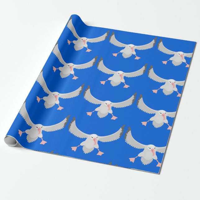 Papel De Presente Imagem de desenho animado de aves voadoras de alba (Desenrolado)