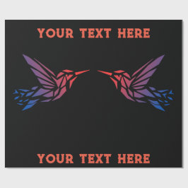 Papel De Presente Imagem de pássaro personalizada à esquerda e à dir