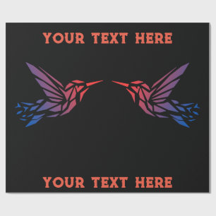 Papel De Presente Imagem de pássaro personalizada à esquerda e à dir
