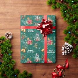 Papel De Presente Imagens de Natal brilham no Teal