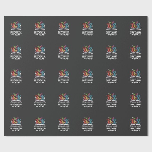 Papel De Presente Imaginem ter medo de rainhas e livros LGBT (Aberto)