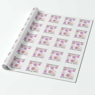 Papel De Presente Imigrantes fazem dos Estados Unidos Excelente Flor