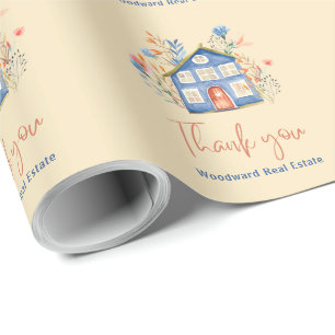 Papel De Presente Imóveis Agradecimento Marketing Promocional Tendên