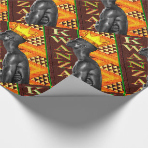 Papel De Presente Impressão Afrocentrista Kwanzaa