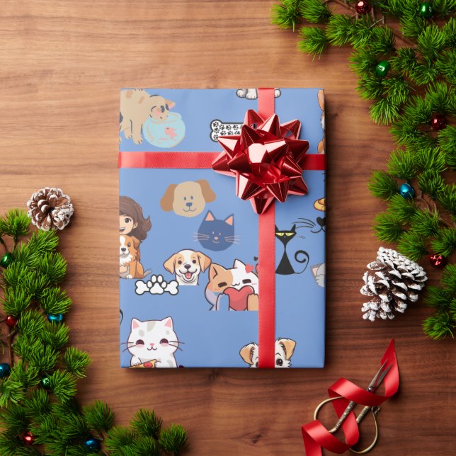 Papel De Presente impressão animal (Presente de Natal)