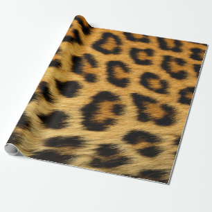 Papel De Presente Impressão animal da pele do leopardo