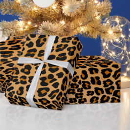 Papel De Presente Impressão animal de leopardo manchado