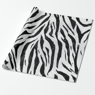 Papel De Presente Impressão Animal Zebra Stripes