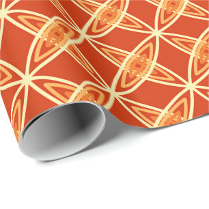 Papel De Presente Impressão atômico moderno do meio século -