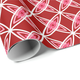 Papel De Presente Impressão atômico moderno do meio século -