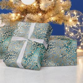 Papel De Presente Impressão Azul-Leopardo Azul-Azul-Azul-Azul-Azul-A