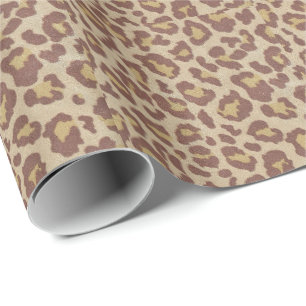 Papel De Presente Impressão da chita do leopardo