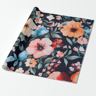 Papel De Presente Impressão da Sinfonia do Jardim Midnight Bold Fl
