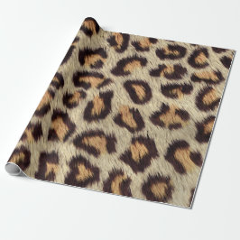 Papel De Presente Impressão de animais-leopardo nas manchas castanha