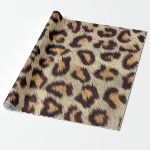 Papel De Presente Impressão de animais-leopardo nas manchas castanha