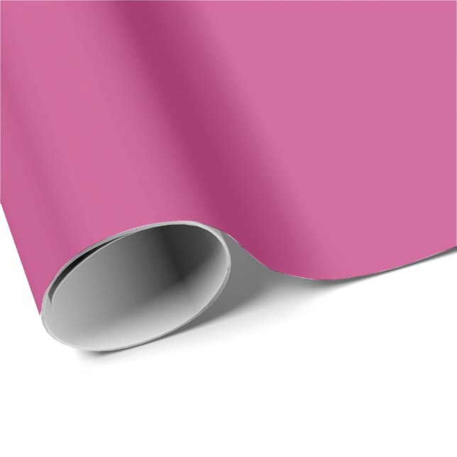 Papel De Presente Impressão de Cor Sólida Fuchsia de Queda Brilhante (Ponta do rolo)