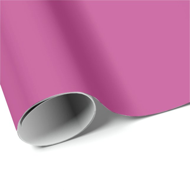Papel De Presente Impressão de Cor Sólida Rosa Violeta, Rosa Magenta (Ponta do rolo)