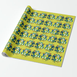 Papel De Presente impressão de dança vamos