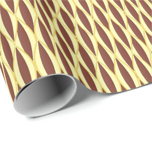 Papel De Presente Impressão de fita do século médio - castanho e 