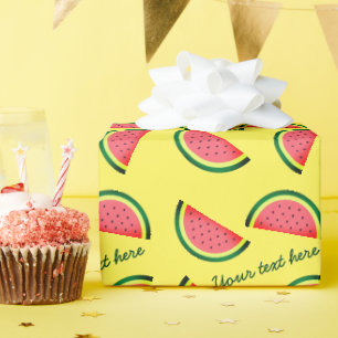 Papel De Presente Impressão de fruta de melancia de verão tropical p