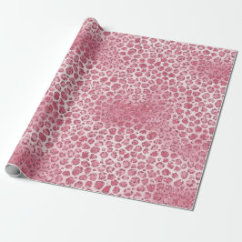 Papel De Presente Impressão de Leopard com Lâmpada Rosa Brilhante   