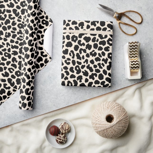 Papel De Presente Impressão de Leopardo (Artesanato)