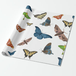 Papel De Presente impressão de mariposa assustadora de halloween