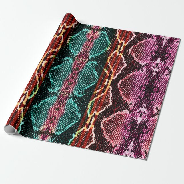 Papel De Presente Impressão de pele cobra. Padrão de cobra. Impressã (Desenrolado)