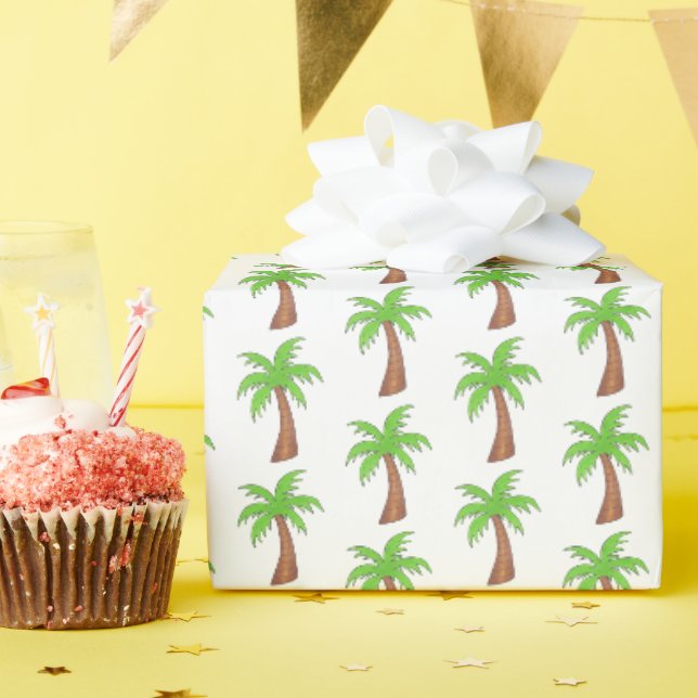 Papel De Presente Impressão de praia de Cali, Árvore Verde da Ilha T (Festa de aniversário)