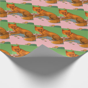 Papel De Presente impressão de raposa bonita