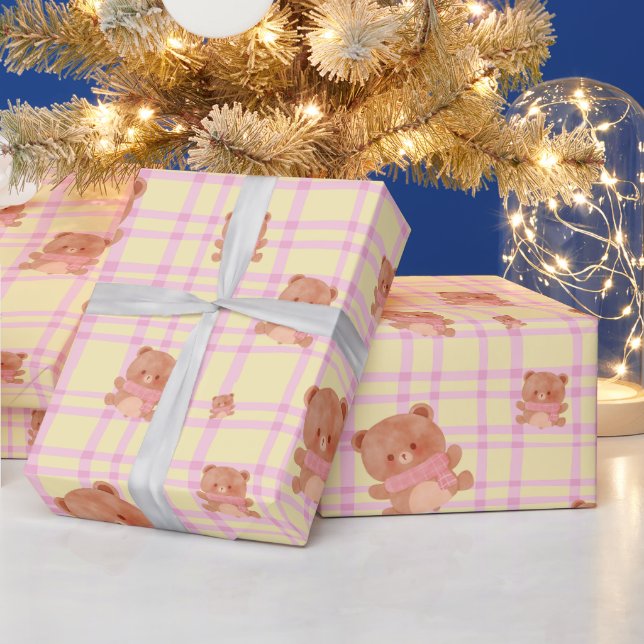 Papel De Presente Impressão de Teddi fofa  (Feriados)