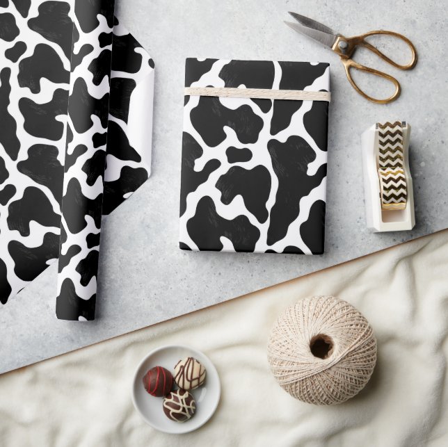 Papel De Presente Impressão de Vaca (Artesanato)