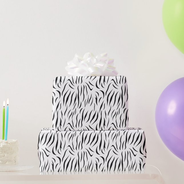 Papel De Presente Impressão de Zebra (Presentes para festas)