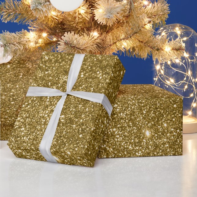 Papel De Presente Impressão Digital Brilho Dourado (Feriados)