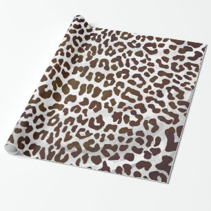 Papel De Presente Impressão do chocolate do leopardo