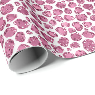 Papel De Presente Impressão do Leopard Rosa Rosa-Rosa
