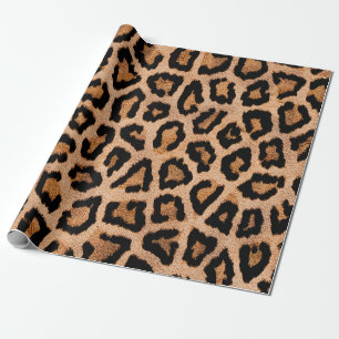 Papel De Presente Impressão em animais castanho-negro-leopardo-amare