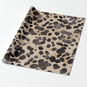 Papel De Presente Impressão em animais negros e Na moda - Design-leo