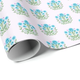 Papel De Presente Impressão Floral Amherst em Lavanda