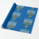Papel De Presente impressão judeu menorah amarela hanukkah<br><div class="desc">"amarela menorah hanukkah jedesejo impressão ", "amarelinho hanukkah",  "menorah amarela",  "hanukkah menorah",  menorah,  "feliz hanukkah",  "canukah",  hannukah,  Hanukkah,  "feriados judeus"</div>