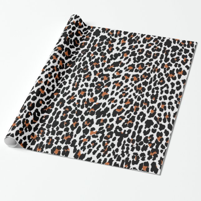 Papel De Presente Impressão Leopardo (Desenrolado)
